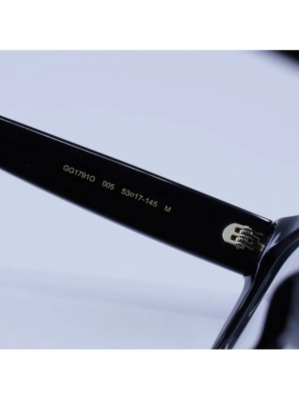 Gucci GG1791O 005 Eyeglasses Shiny Black 53mm Cat Eye Frame